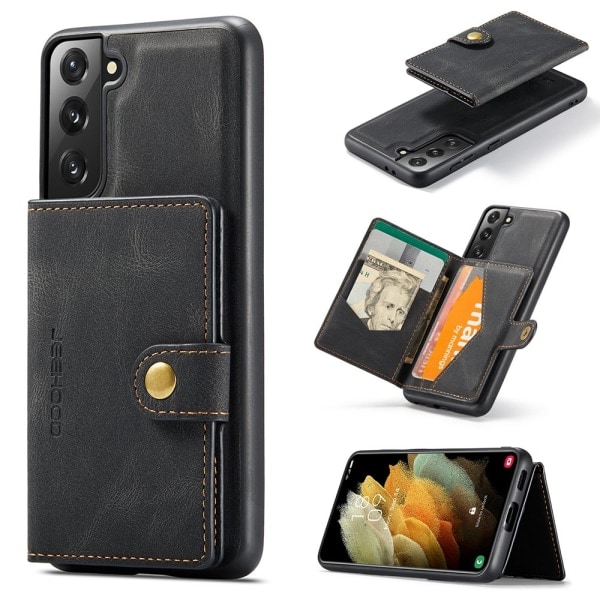 Högkvalitativt nytt TG Samsung Galaxy S21 - Elegant skyddsfodral med kortfack Röd