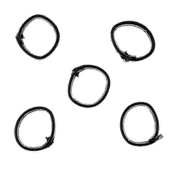 5 Stk. PU Læder Loop Urrem Holder Erstatningsring Urrem Holder-lingling} Black 22mm