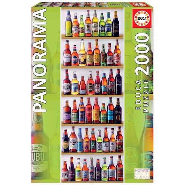 World Beers Panorama -palapeli 2000 multifärg multicolor