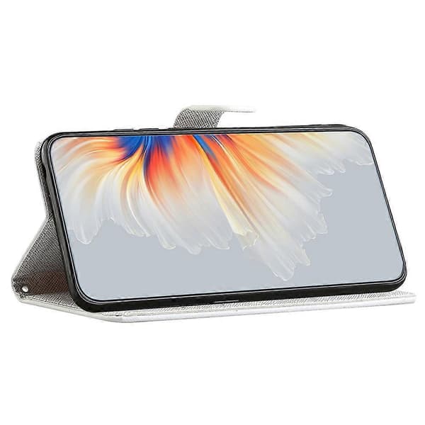 Compatible with Samsung Galaxy A56 5G Case Pattern Print PU Leather Wallet Phone Case Cross Texture Multicolo Multicolor Cat and Tree