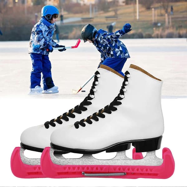 Ice Hockey Skate Guards - Adjustable Skate Guards, 2-Pack (Pink)