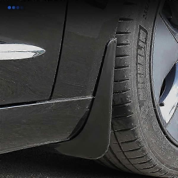 4 stk. Stænkskærme Kompatible med Tesla Model 3 Ingen Boring Bil For- og Baghjulsskærme