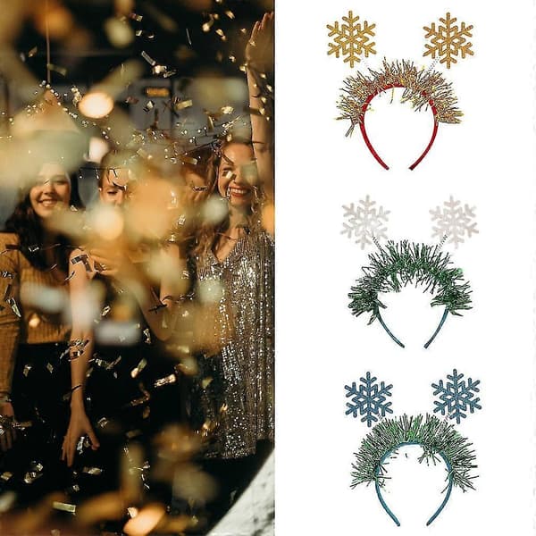Jule Glitter Hårbøyle Jule Snøfnugg Hårbøyle Jule Hårbøyle-lingling}