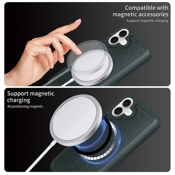 Kompatibel med iPhone 16 Plus telefondeksel - lingling} Multicolor Green