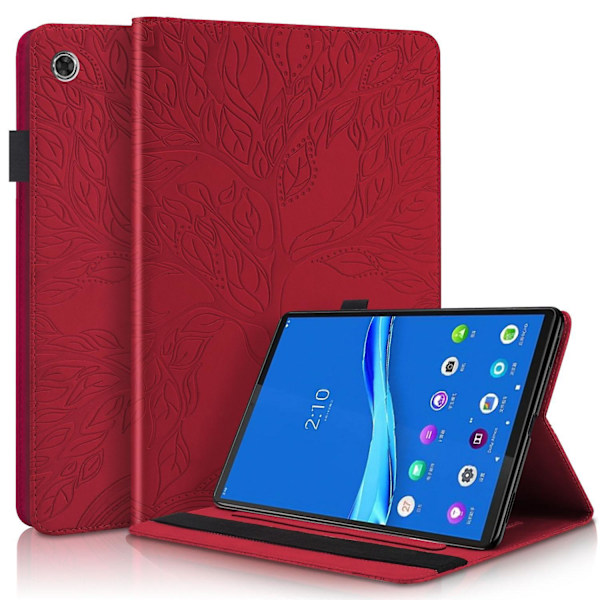 Kompatibelt med Lenovo Tab M10 Plus Läderfodral Red