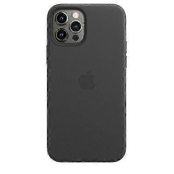 Læder Telefon Cover Til Iphone 12/12 Pro Læder Cover Med Magsafe Black