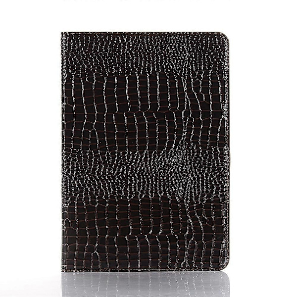 Krokodil Läderfodral Black Samsung Galaxy Tab S9 FE