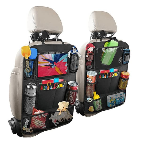 [2-PACK] Universal iPad-holder Kompatibel med bilens baksete med flere rom 273