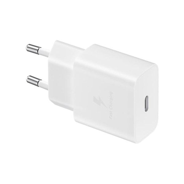 Højkvalitets ny Samsung 15W USB-C Hurtigoplader bulk - Vit
