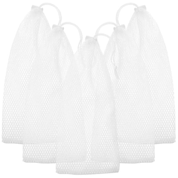 5 stk. fuglefrønetposer Fuglefoderposer med snøre Hængende fuglefoderposer White 28.00X12.00X0.10CM