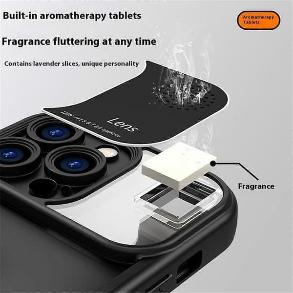 Kompatibel med iPhone 16 Pro Max Skal Anti-repa Silikonskal med Aromaterapi Tablet-lingling} Multicolor Blue