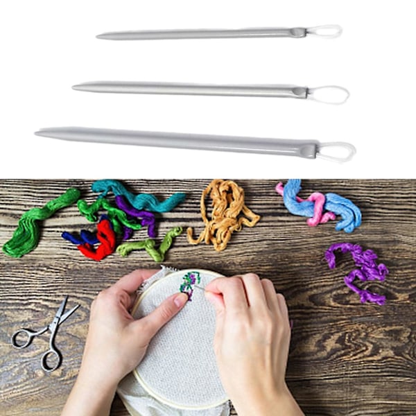 3 st/set Sticknål av nylon för stickare och virkare Sömnadstyg