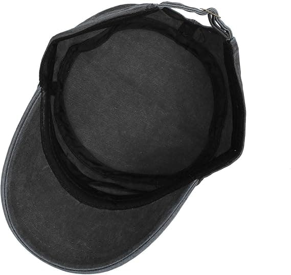Retro militærcaps for menn, militærcaps med brem, studentcaps i bomull.