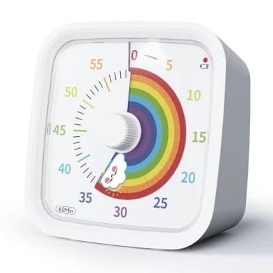 Hvit Regnbue Visuell Timer 60min - klasserom skole for barn 150