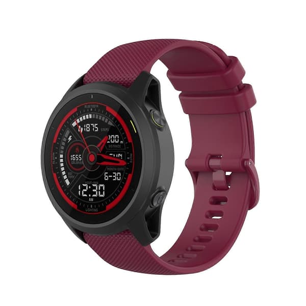 Kompatibel med Garmin Forerunner 745 Urrem - lingling} Red Wine