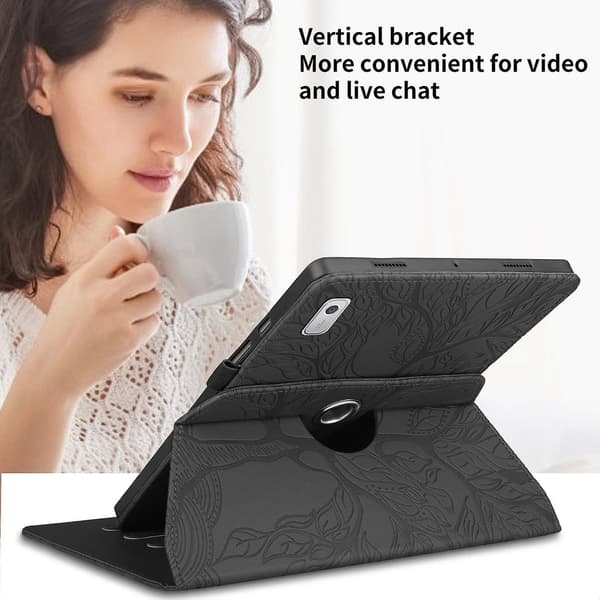 Läderfodral Kompatibelt med Lenovo Tab M9 Black