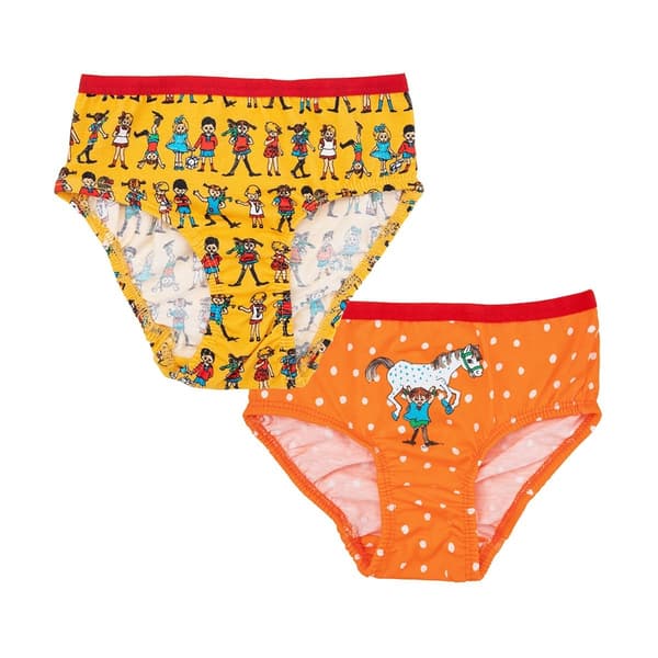 Pippi Långstrump - Pippi och vänner Underkläder 2-pack, Flerfärgad MultiColor MultiColor 110/116