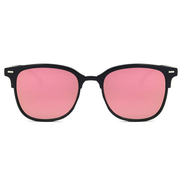 Højkvalitets nye sorte Clubmaster solbriller pink spejlglas sorte black