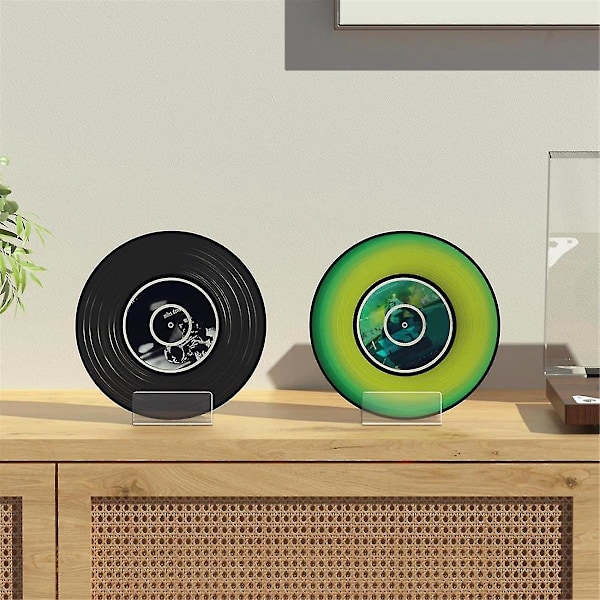 Högkvalitativt nytt 8-pack akrylbokställ, transparent staffli för display, bokställ, displayställ för album, CD, bild, tallrik (transparent)