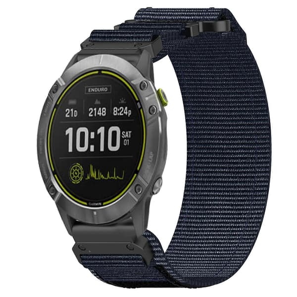 26mm Nylon Watch Strap Compatible with Garmin Enduro Blue