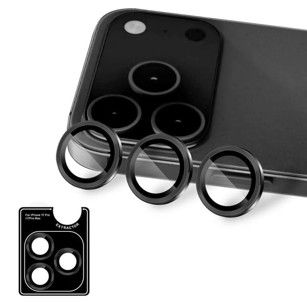 Kompatibel med iPhone 17 PRO Linsskydd Kameraskydd i Härdat Glas