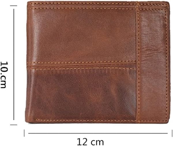 Plånbok Herr Äkta Läder Stor Brun Plånbok Plånbok för Män brown