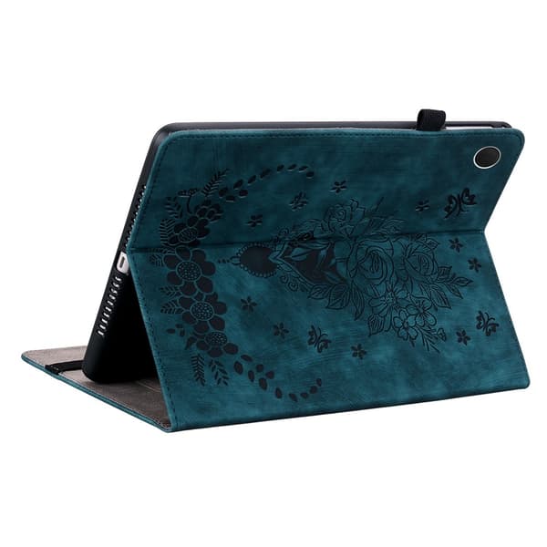 Rose-Embossed Protective Case Compatible with Samsung Galaxy Tab A11+ - Blue Blå blue