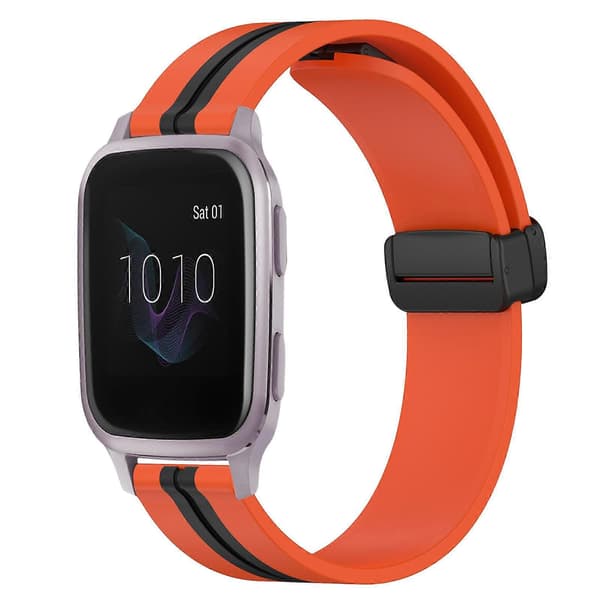 Silikone Urrem Til Garmin Venu SQ-lingling} Orange Black