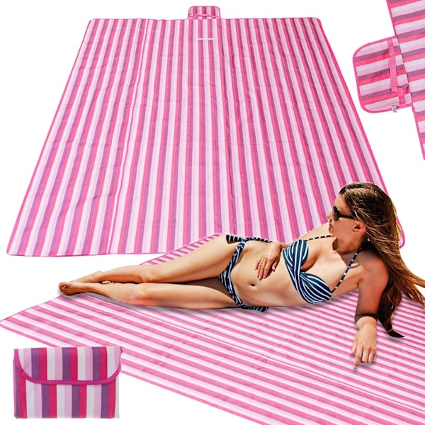 Højkvalitets nyt Picknicktæppe / Strandmåtte / Strandtæppe - 200x200 cm 1370