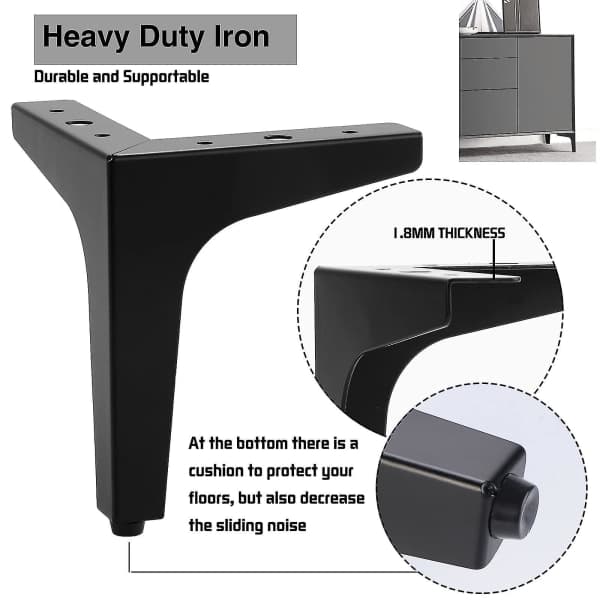 Nya st 10 cm Möbel Soffben Moderna Triangelformade Möbelfötter DIY Ersättning