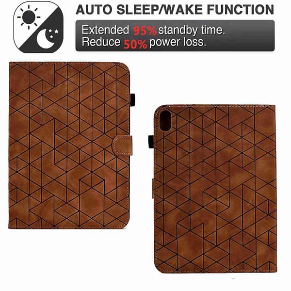 Rombs Tablet Fodral Kompatibelt med iPad 10:e Gen 10.9 2022 Brown
