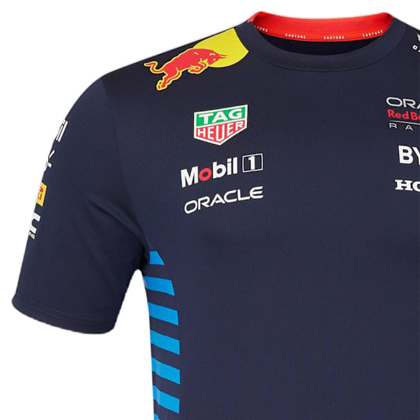 Påskerbjudanden! Högkvalitativ Red Bull Racing T-shirt med korta ärmar för män, toppar 2024, Marinblå L