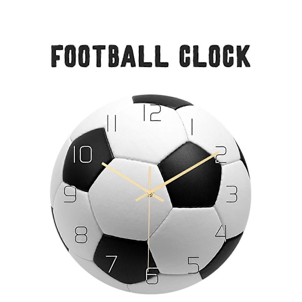 Specialkampanj! Högkvalitativ ny fotbollsväggklocka sovrum vardagsrum väckarklocka gåvor present till barn
