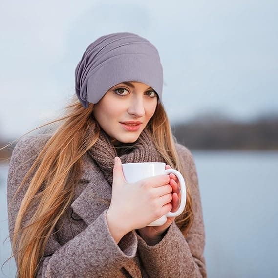 2-pack slouch beanie-mössa i bomull, sovhatt, elastisk, lätt, chemo-mössa, beanie-mössa för hår, skönhetsmössa för kvinnor