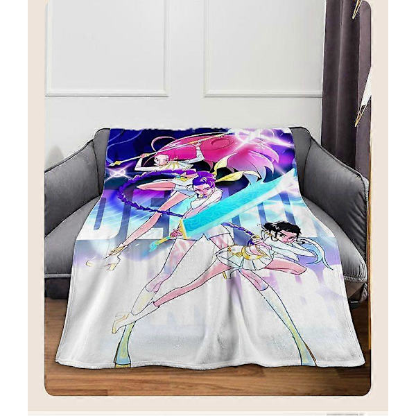 K-Pop Demon Hunters-tema Flanell Fleece Teppe Lunsjpause Teppe Sengeteppe Sofateppe E E 100x150cm