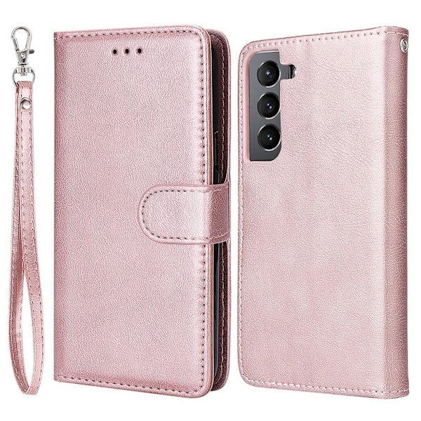 Påskerbjudanden! Högkvalitativt SKALO Samsung S22 Magnetiskt Fodral/Plånbok \"2 i 1\" - Roséguld Roséguld