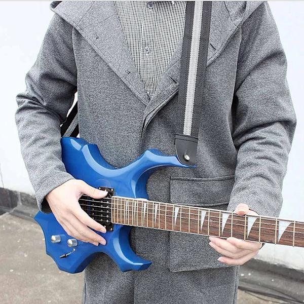 Gitarrrem / axelband för gitarr i nylon - Välj färg Röd red