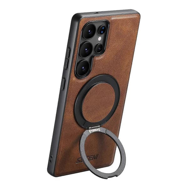 Kompatibel med Galaxy S23 Ultra Telefonfodral-lingling} Multicolor Brown