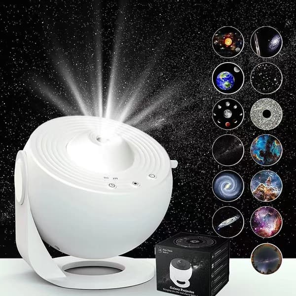 Nattlampe Galaxy Projektor Stjernehimmelprojektor white