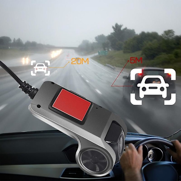 ADAS USB Bilkamera Dashcam Auto Android Körinspelare Med Rörelsedetektering Loop-inspelning Mörkerseende Funktion (FMY) Hög Kvalitet (Påsk)