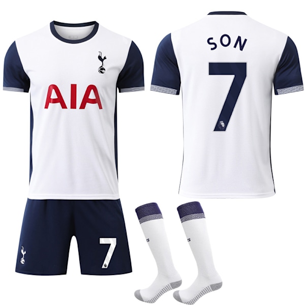 Påsketilbud! Tottenham Hotspur 2024-2025 fotballdrakt av høy kvalitet for barn og voksne, hjemmedrakt nr. 7 SON 16
