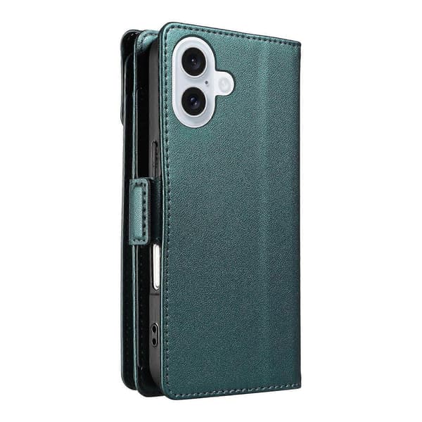 Multi Card Wallet Leather Phone Case Kompatibel med iPhone 17 Pro-lingling} Green iPhone 17
