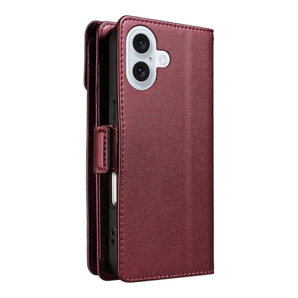 Multi Card Wallet Leather Phone Case Kompatibel med iPhone 17 Pro-lingling} Red iPhone 17
