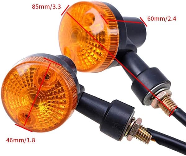 4 stk MC Blinklys Blinklys 12V Vanntette Universal