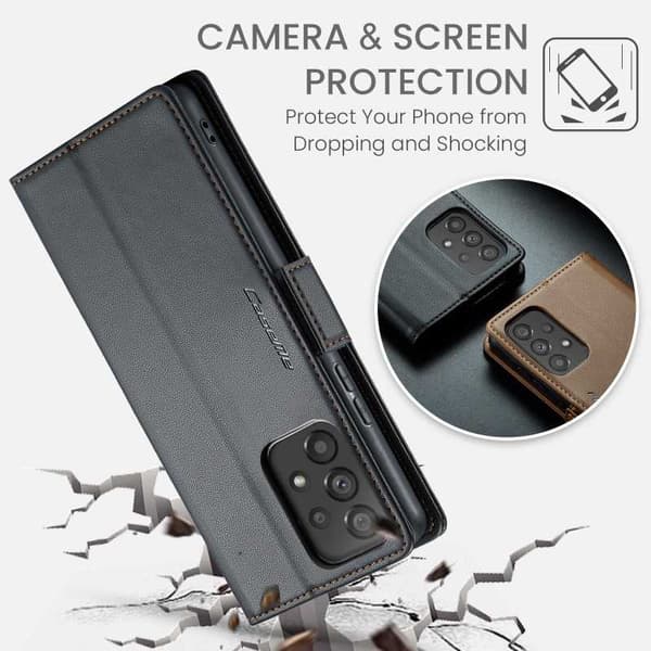 Etui Kompatibelt med Samsung A53 5G Sort Black Black