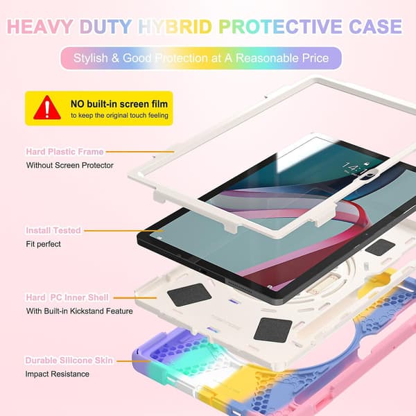 Silikone + PC Tablet Cover Kompatibelt med Lenovo Tab P11 Pro Gen 2 Multicolor