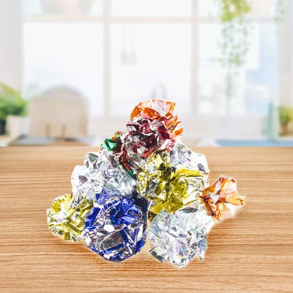 6 cm Raslende Bolde til Kat, Farverige Mylar Bolde til Husdyrkatte (12