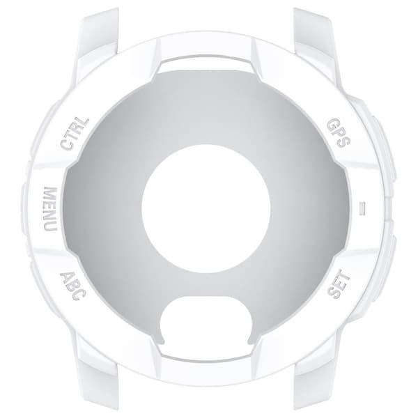 Kompatibel med Garmin Instinct 3 AMOLED 45mm/ Instinct 3 Solar 45mm Klockfodral Silikon Stötsäker Stötfångarram-lingling} Multicolor White