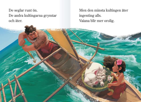Helppolukuinen Vaiana ja Pua multifärg multicolor