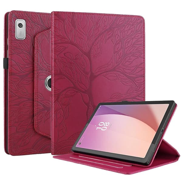 Läderfodral Kompatibelt med Lenovo Tab M9 Red